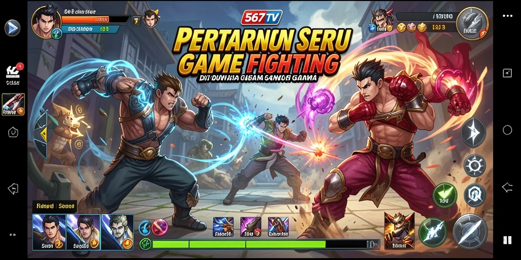 Tampilan gameplay seru dan menegangkan dalam pertarungan 567TV.