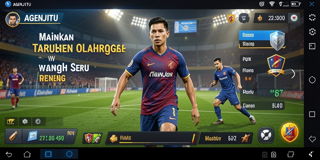 Screenshot AGENJITU menampilkan antarmuka taruhan olahraga yang menarik.