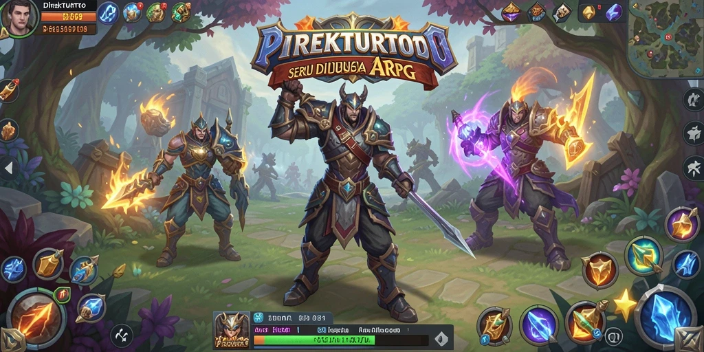 Screenshot utama menampilkan aksi seru dalam permainan ARPG DIREKTURTOTO.