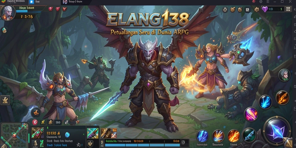 Tampilan gameplay menegangkan di dunia fantasi ARPG.