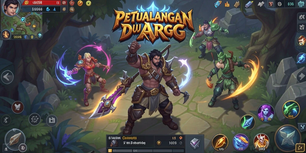 Tangkapan layar G668 menampilkan pertempuran epic dalam dunia ARPG.