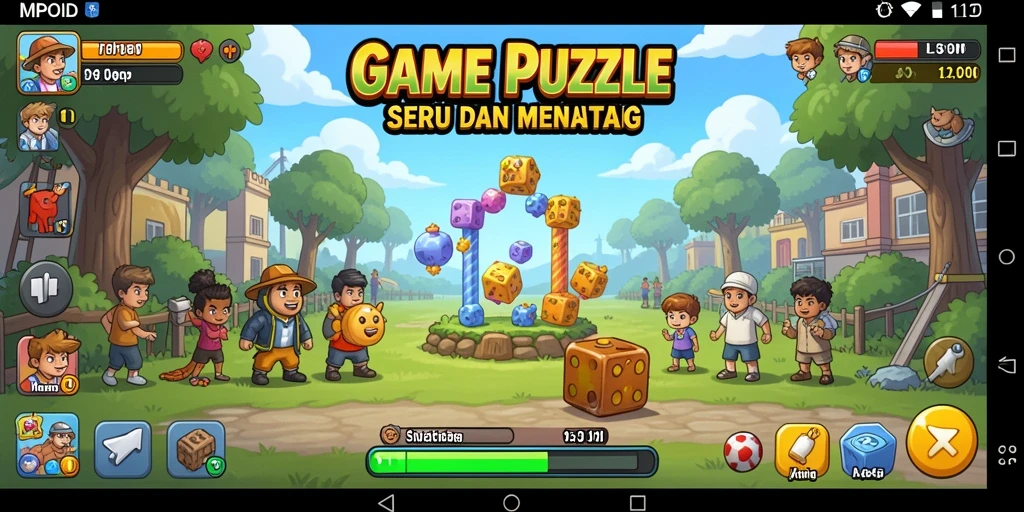 Tampilan gameplay MPOID dengan berbagai teka-teki menarik.