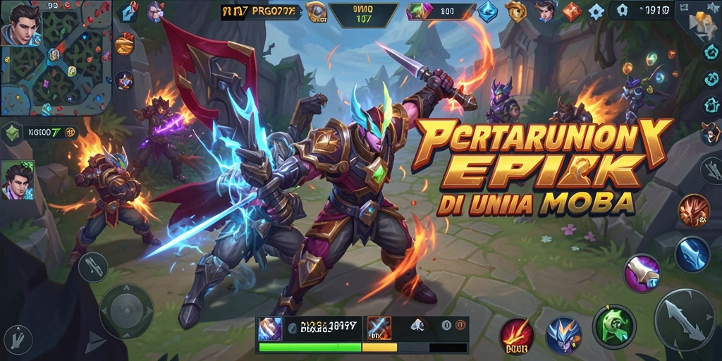 Tampilan aksi seru dalam pertempuran MOBA di PRG007.