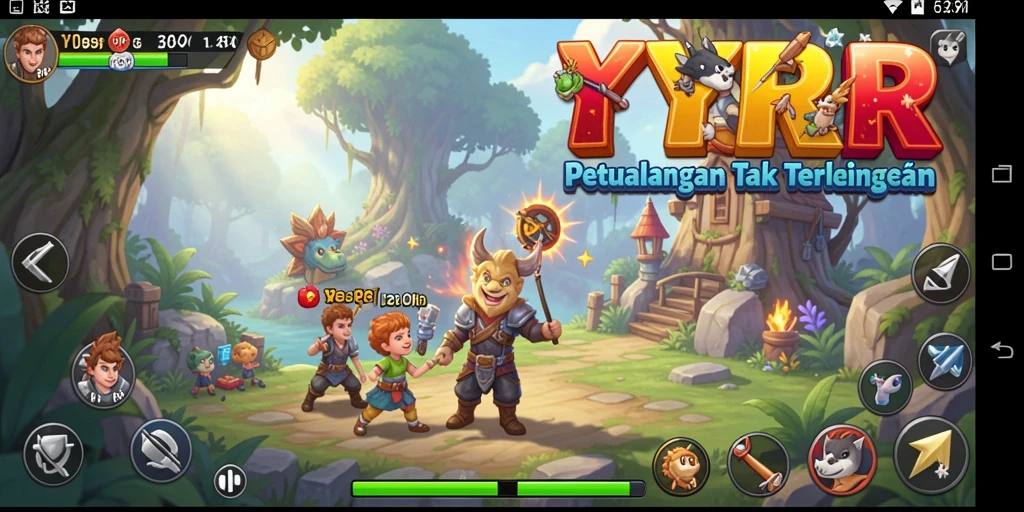Tampilan gameplay YYRR yang mendebarkan dan penuh aksi petualangan.